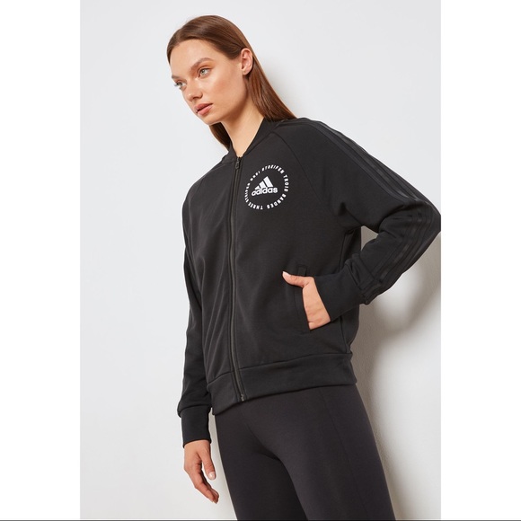 NWT Adidas athletics Sport ID Fleece Bomber DI0106 - Picture 6 of 12